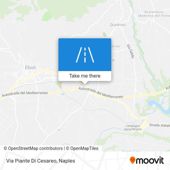 Via Piante Di Cesareo map