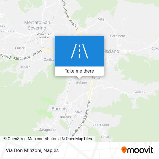 Via Don Minzoni map