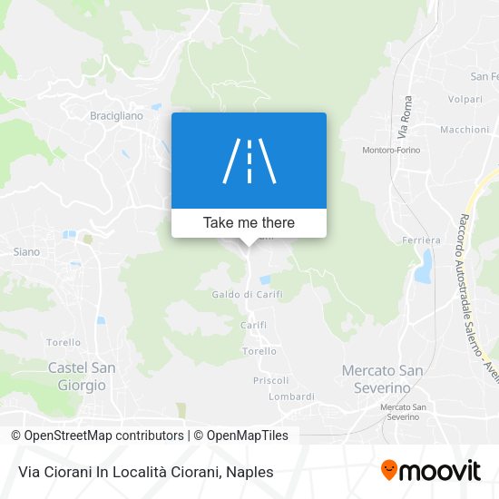 Via Ciorani In Località Ciorani map