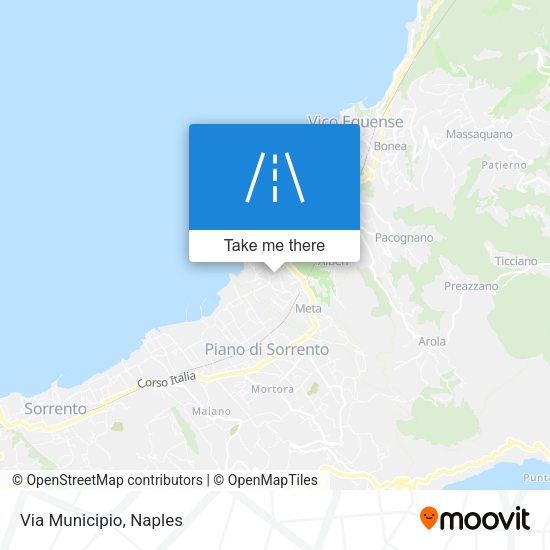 Via Municipio map