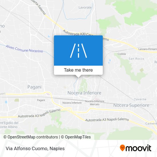 Via Alfonso Cuomo map