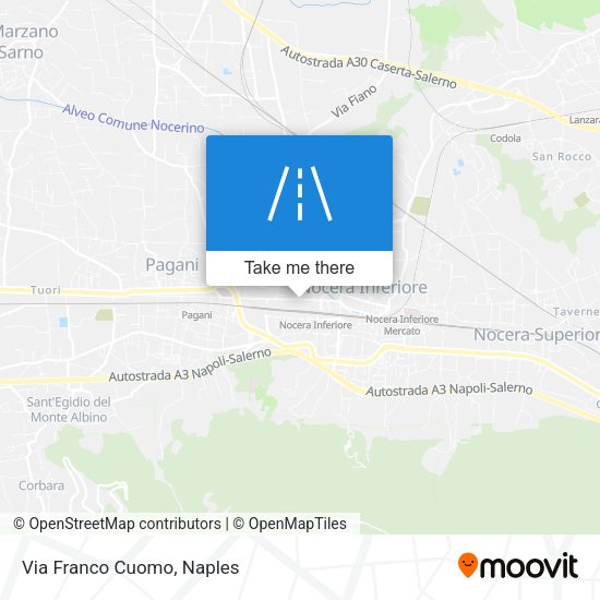 Via Franco Cuomo map