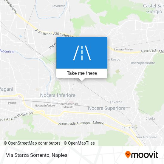 Via Starza Sorrento map