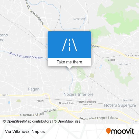 Via Villanova map