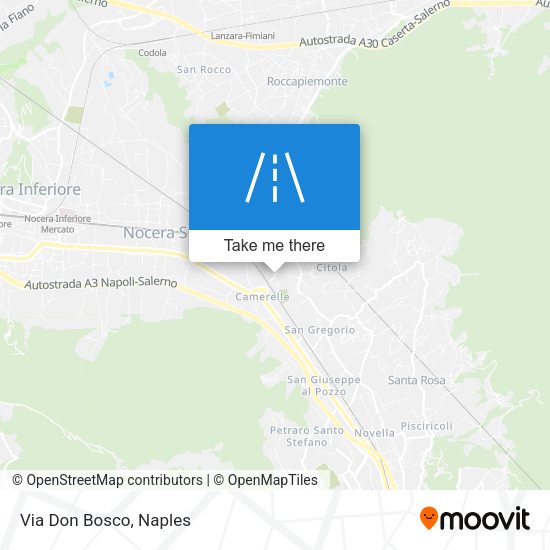 Via Don Bosco map