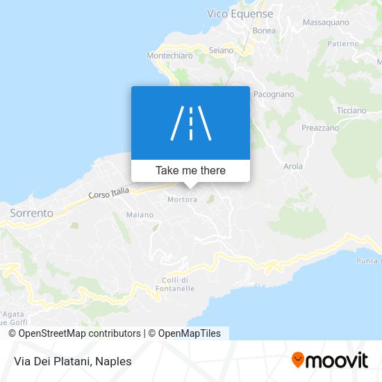 Via Dei Platani map