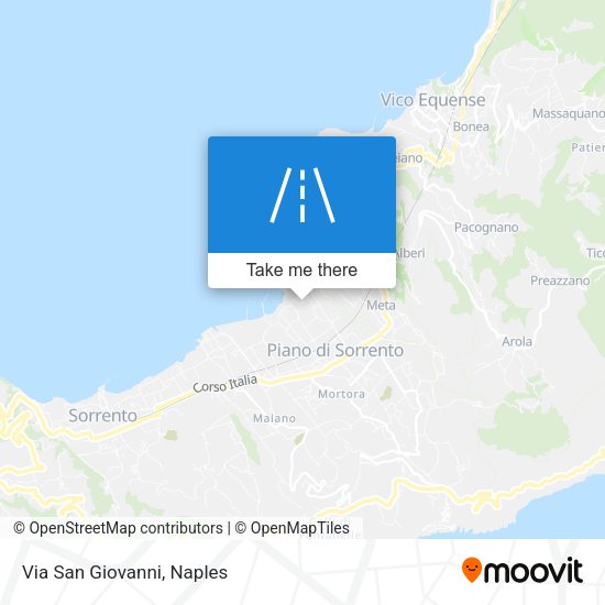 Via San Giovanni map