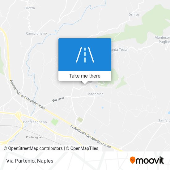 Via Partenio map