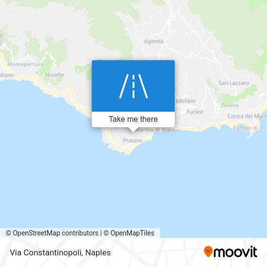 Via Constantinopoli map