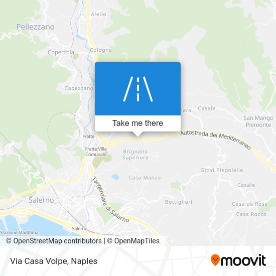 Via Casa Volpe map