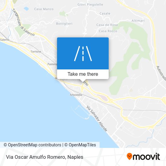 Via Oscar Amulfo Romero map