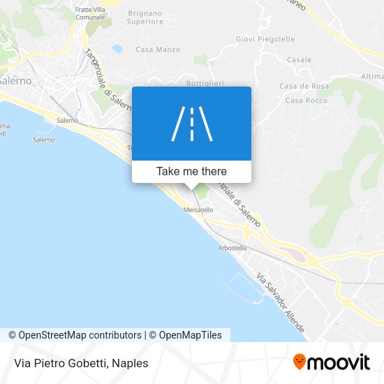Via Pietro Gobetti map
