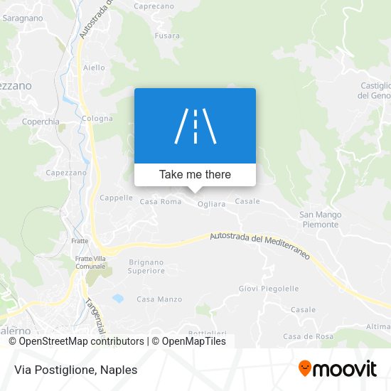 Via Postiglione map