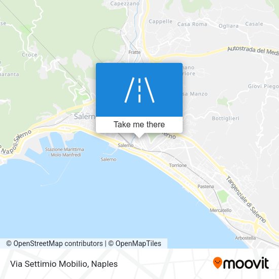 Via Settimio Mobilio map