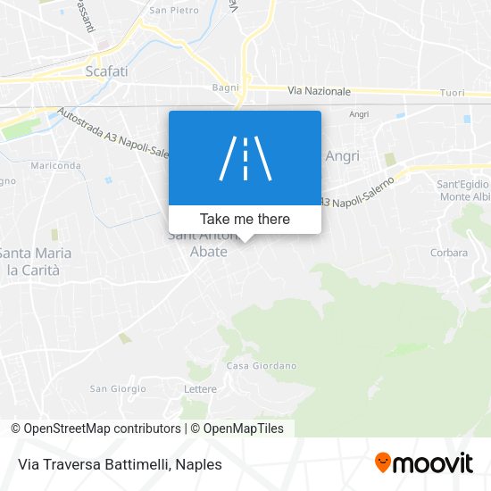 Via Traversa Battimelli map