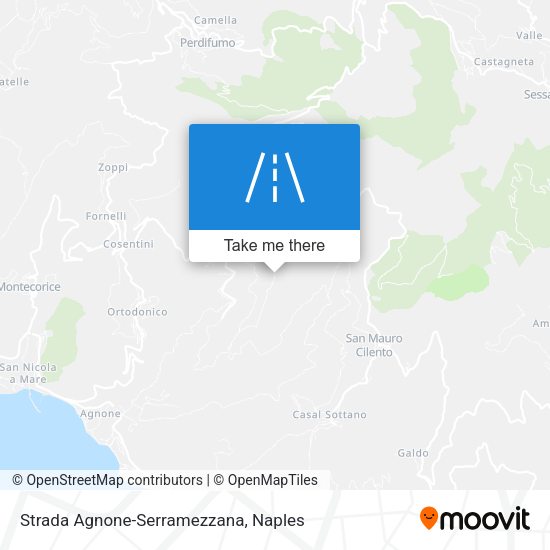 Strada Agnone-Serramezzana map