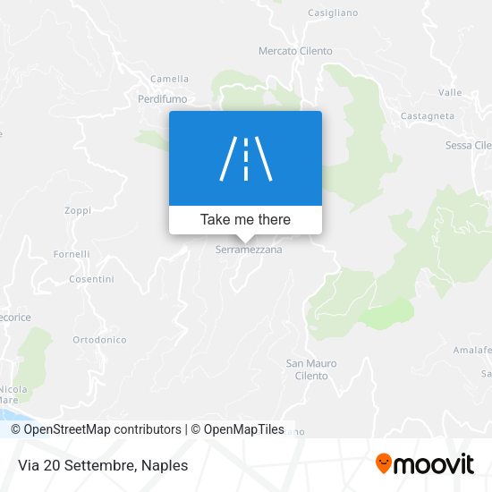 Via 20 Settembre map