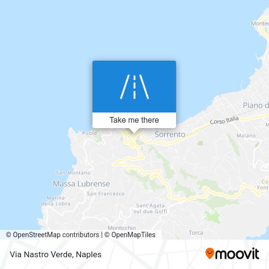 Via Nastro Verde map