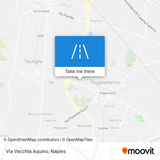 Via Vecchia Aquino map