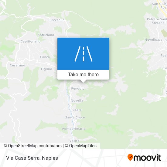 Via Casa Serra map