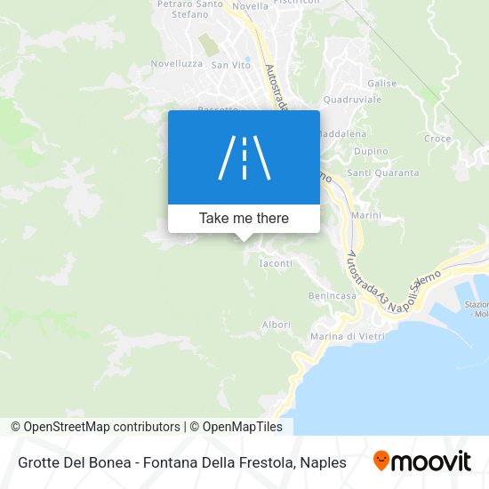 Grotte Del Bonea - Fontana Della Frestola map