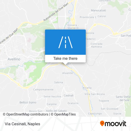 Via Cesinali map