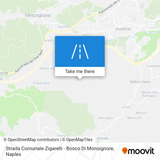 Strada Comunale Zigarelli - Bosco Di Monsignore map