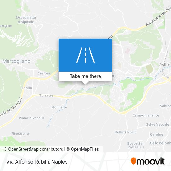 Via Alfonso Rubilli map