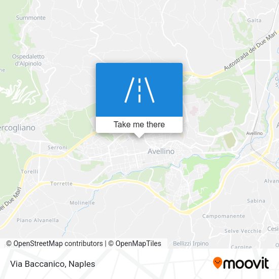 Via Baccanico map