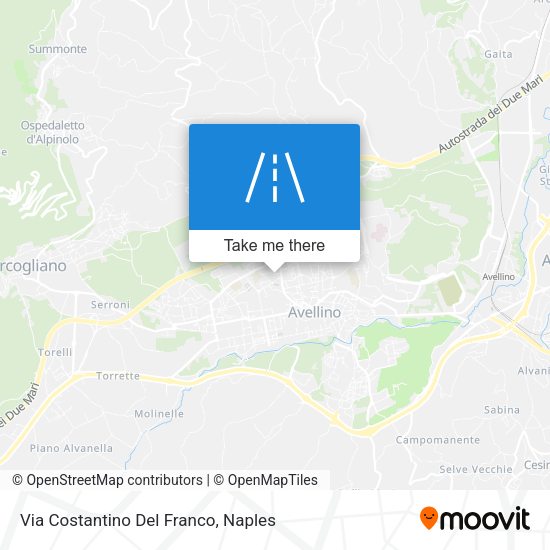 Via Costantino Del Franco map