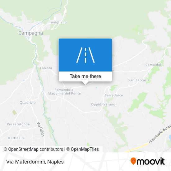 Via Materdomini map