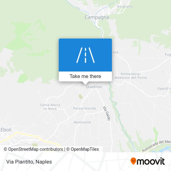 Via Piantito map