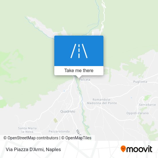 Via Piazza D'Armi map