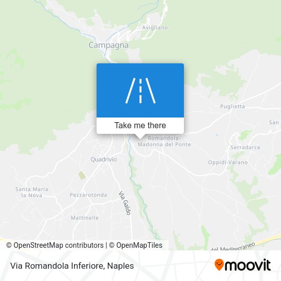 Via Romandola Inferiore map