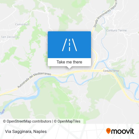 Via Sagginara map