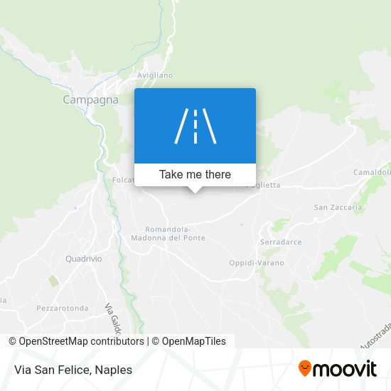 Via San Felice map
