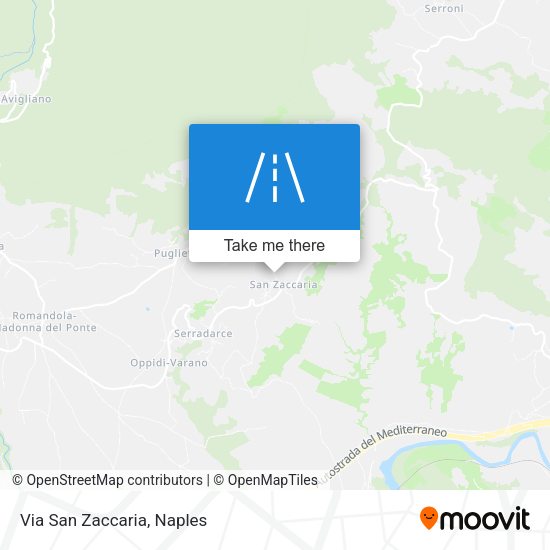 Via San Zaccaria map