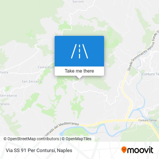 Via SS 91 Per Contursi map