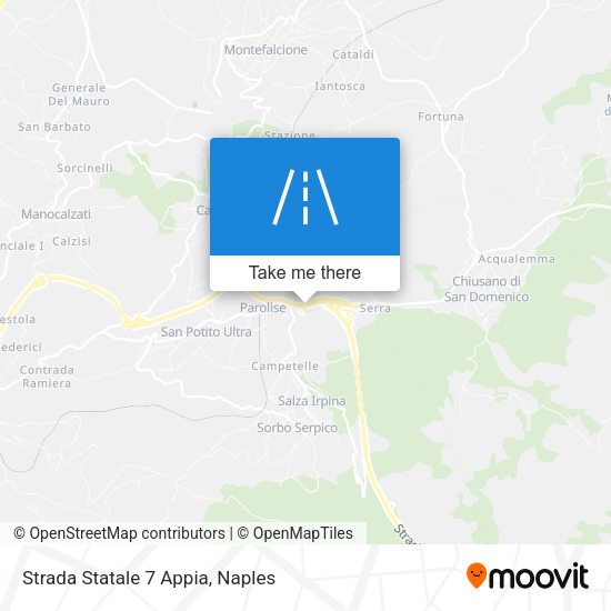 Strada Statale 7 Appia map