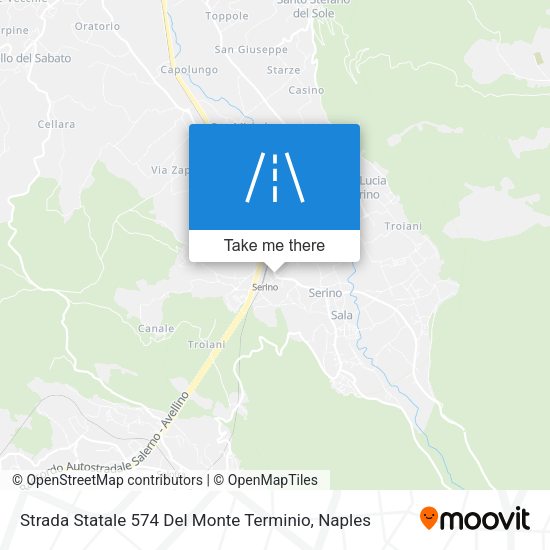 Strada Statale 574 Del Monte Terminio map