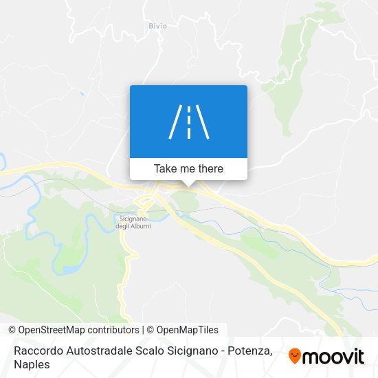 Raccordo Autostradale Scalo Sicignano - Potenza map