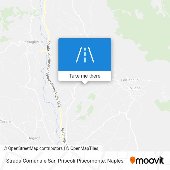 Strada Comunale San Priscoli-Piscomonte map
