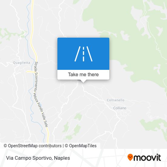 Via Campo Sportivo map