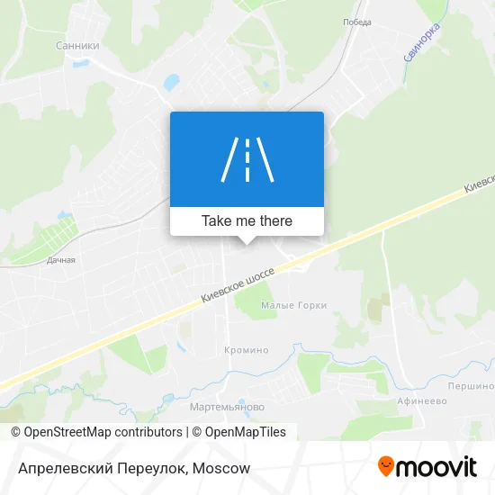 Апрелевский Переулок map