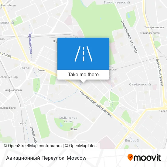 Авиационный Переулок map