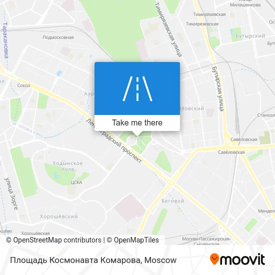 Площадь Космонавта Комарова map