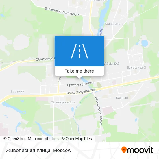 Живописная Улица map