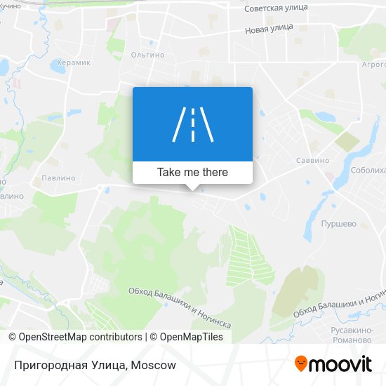 Пригородная Улица map