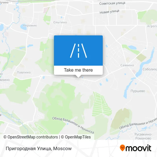 Пригородная Улица map