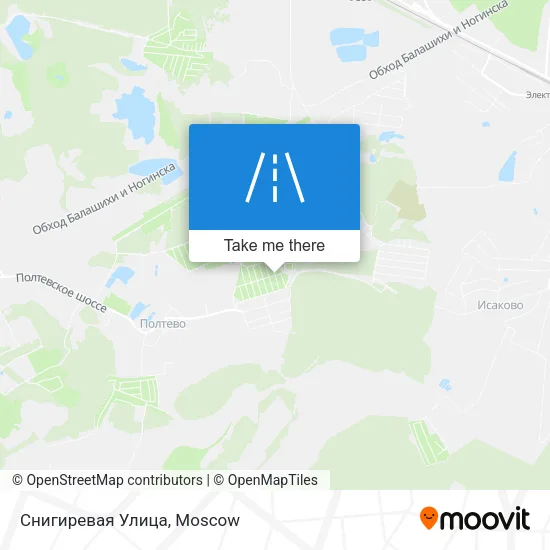 Снигиревая Улица map